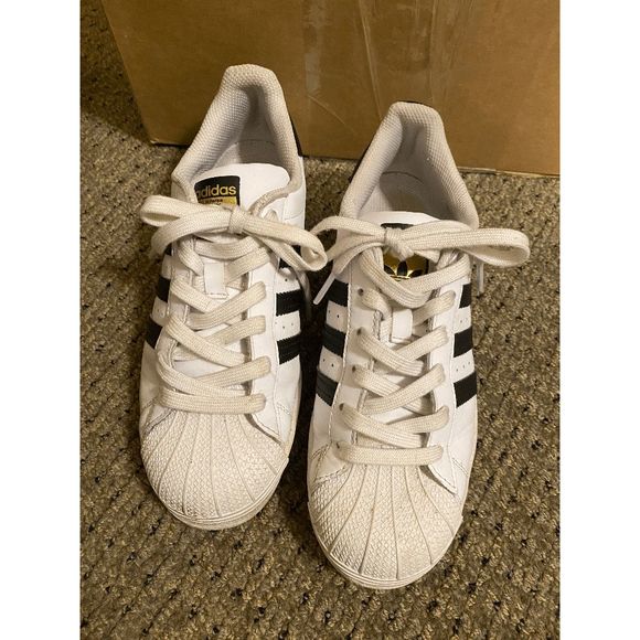 Adidas Originals Superstar Sneakers Size 7 Women, Cloud White And Core Black - F - Picture 2 of 6